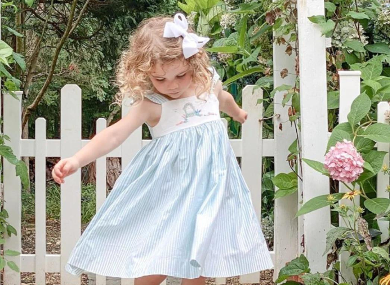Charlotte sy Dimby classic timeless traditional smocked dresses for babies and girls handmade French style children clothing paris boutique twirling princess dress summer sun dress arbor embroidery arlington