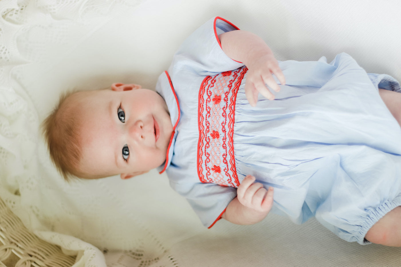 Charlotte sy Dimby traditional baby girl and boy timeless classic bubble rompers baby gift handmade chic french style