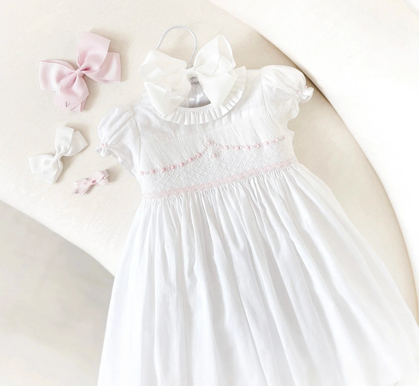 Category White Heirloom Dresses, traditional ceremony smocked dresses for babies and girls, heirloom keepsake celebration dresses